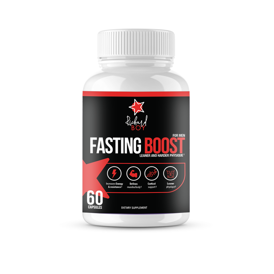Fasting Boost for Men - Dietary Supplement for Leaner and Harder Physique - Defines Muscle Body, Support Cortisol - Designed for Men - 60 Capsules Fasting Boost for Men - Dietary Supplement for Leaner and Harder Physique - Defines Muscle Body, Support Cortisol - Designed for Men - 60 Capsules