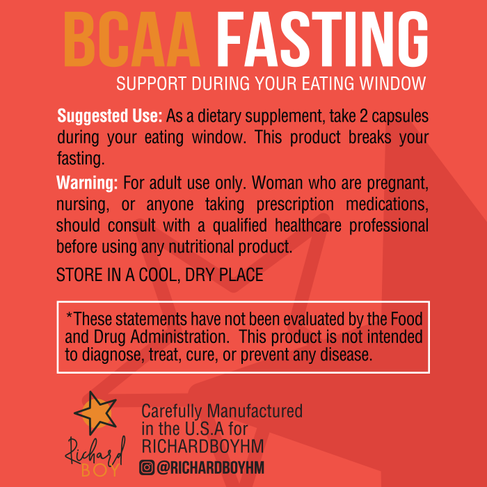 
                  
                    BCAA Fasting Support - Suplemento dietético - Promueve el crecimiento muscular, quema grasa, aumenta la resistencia - Diseñado para hombres/mujeres - 60 cápsulas
                  
                