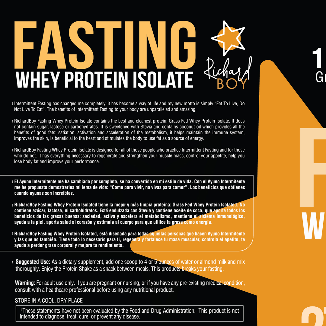 
                  
                    Richard Boy Fasting Whey Protein Isolated Sabor a mantequilla de maní - 100 % alimentado con pasto, proteína natural en polvo, enriquecido con aceite de coco - Sabor a mantequilla de maní.       COMPRA 1 EL OTRO GRATIS
                  
                