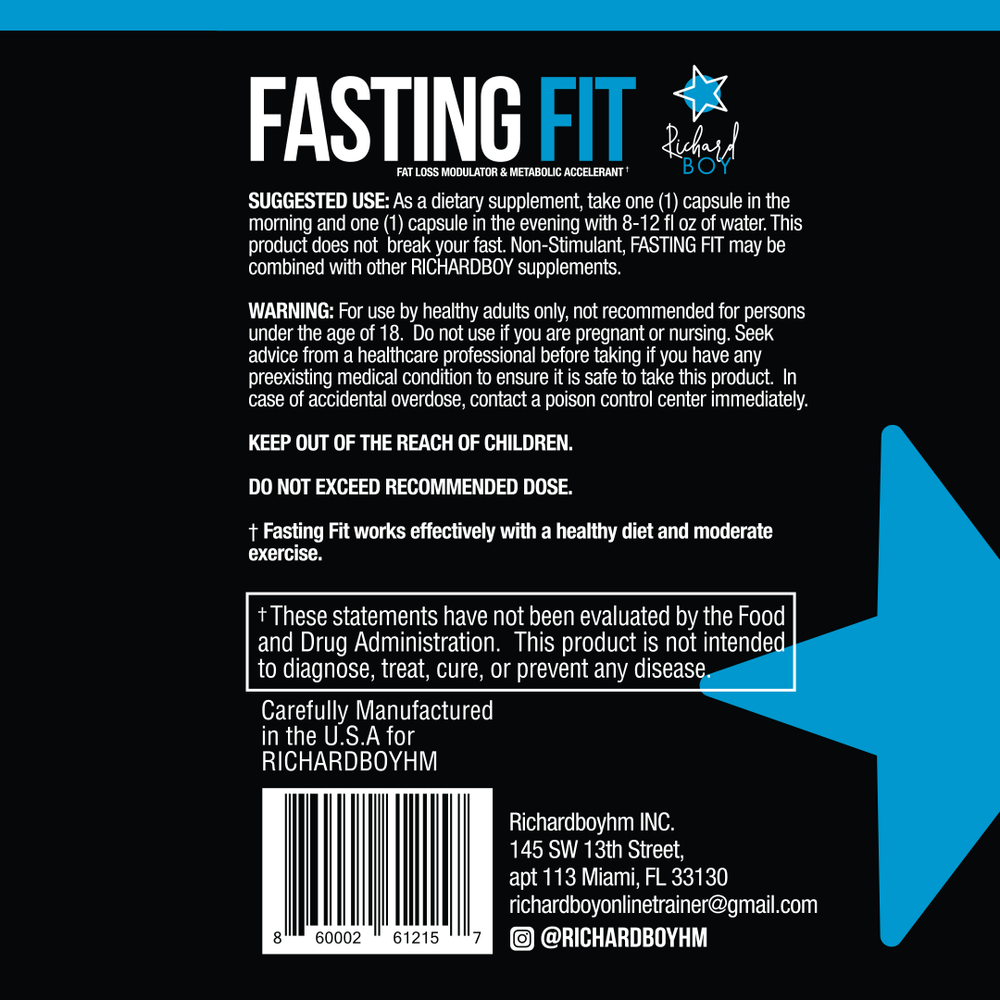 
                  
                    Fasting Fit para hombres y mujeres - Suplemento dietético - Acelera el Metabolismo, Aumenta los Niveles de Energía - 60 Cápsulas
                  
                